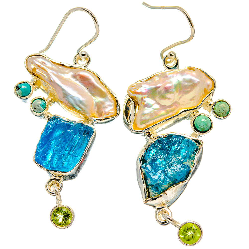 Apatite Earrings handcrafted by Ana Silver Co - EARR425681 - Photo 2
