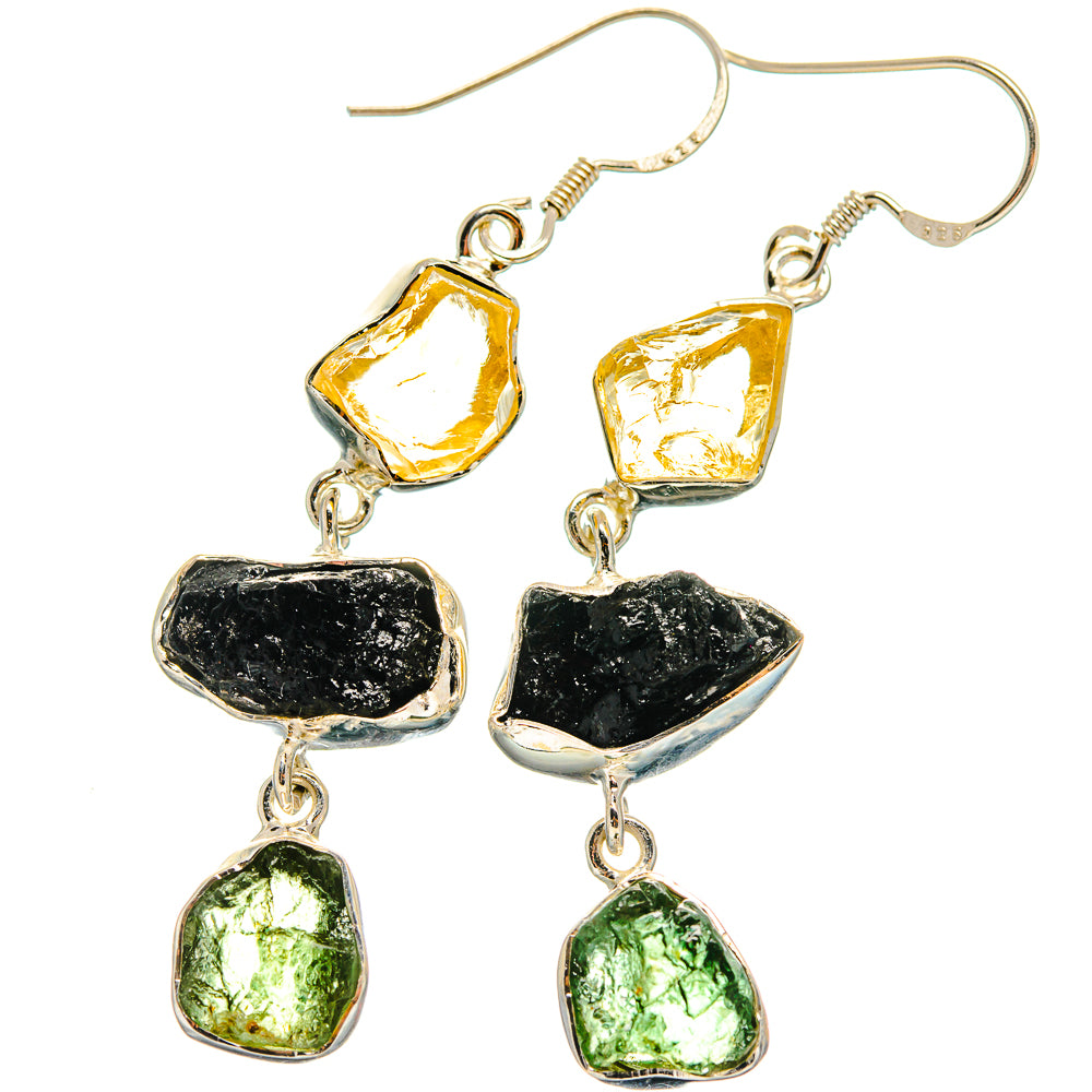 Tektite Earrings handcrafted by Ana Silver Co - EARR425683 - Photo 2