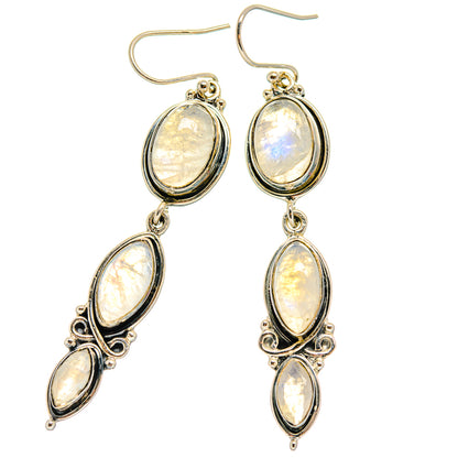 Rainbow Moonstone Earrings handcrafted by Ana Silver Co - EARR425684 - Photo 2