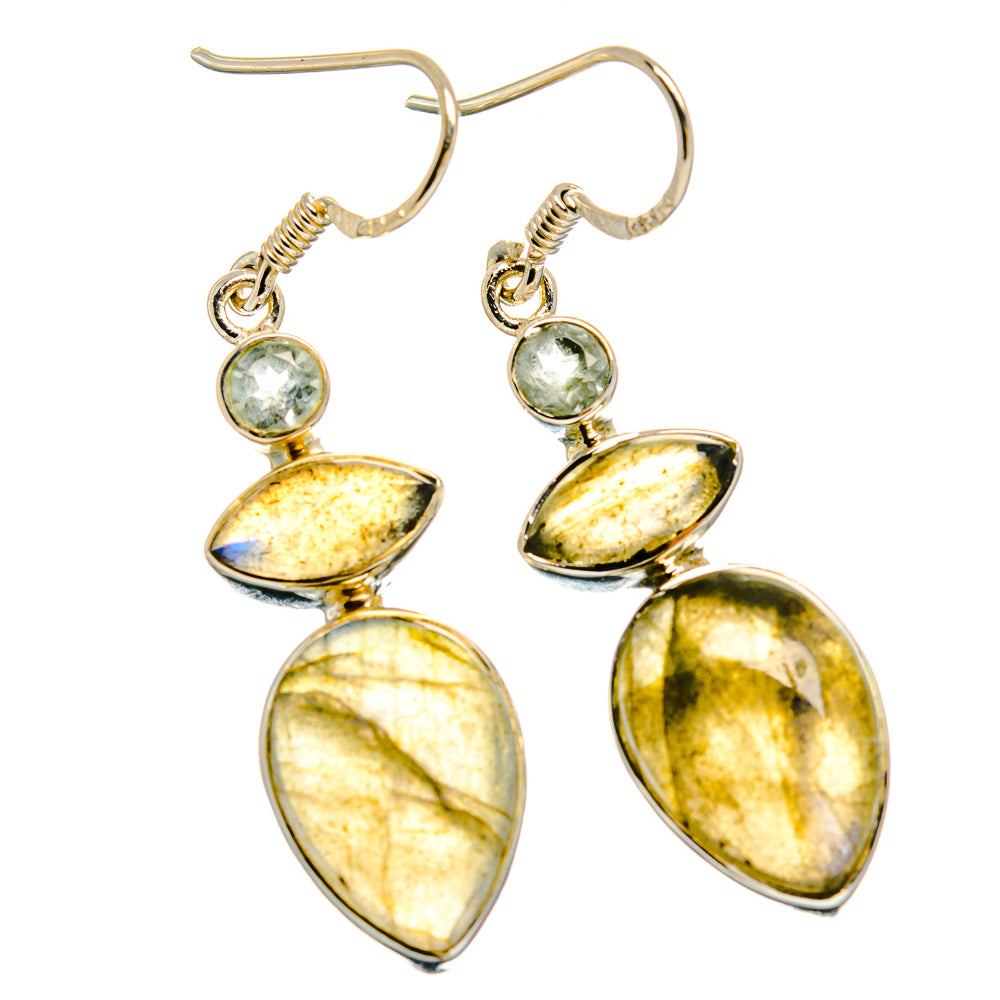 Labradorite Earrings handcrafted by Ana Silver Co - EARR425695 - Photo 2