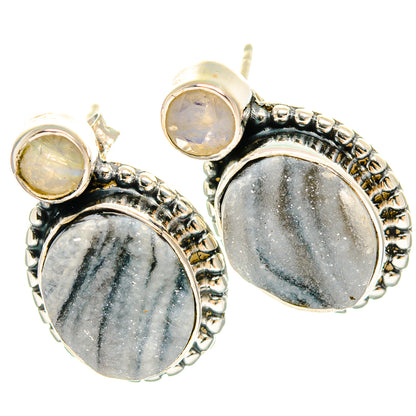 Desert Druzy Earrings handcrafted by Ana Silver Co - EARR425701 - Photo 2