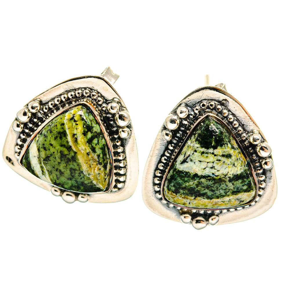 Lizard Jasper Earrings handcrafted by Ana Silver Co - EARR425709 - Photo 2