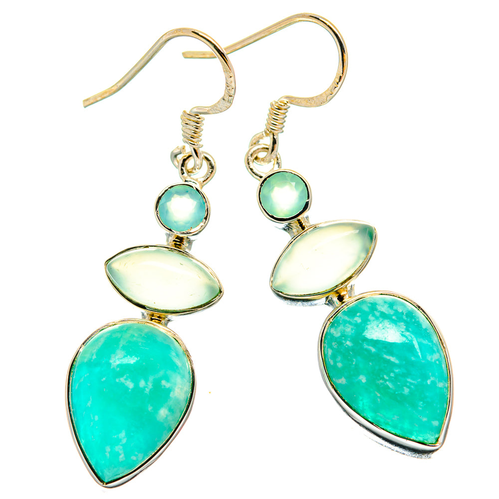 Amazonite Earrings handcrafted by Ana Silver Co - EARR425713 - Photo 2