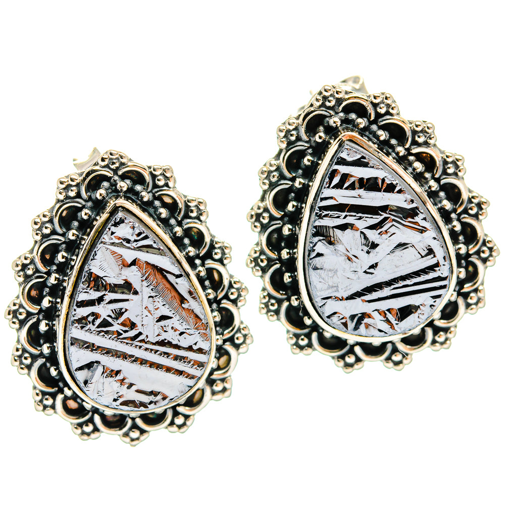 Shungite Earrings handcrafted by Ana Silver Co - EARR425717 - Photo 2