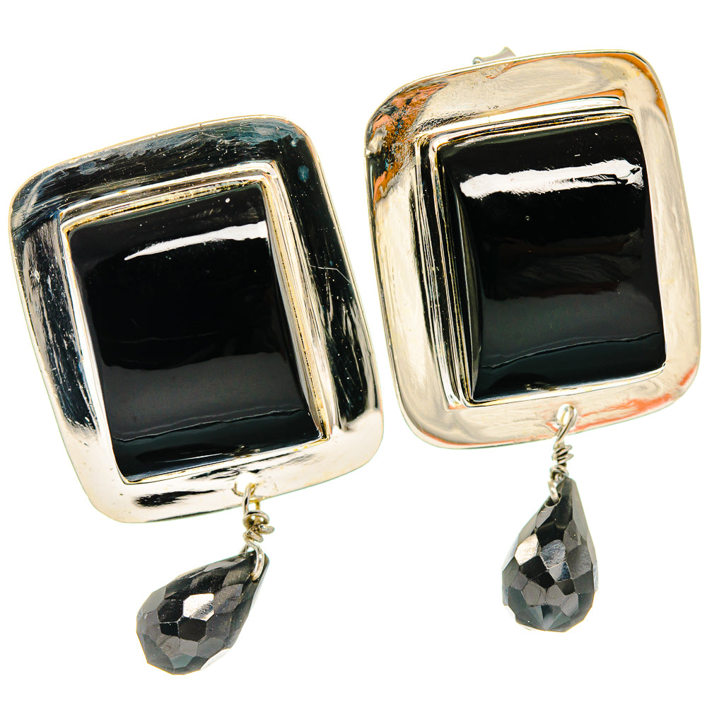 Black Onyx Earrings handcrafted by Ana Silver Co - EARR425729 - Photo 2