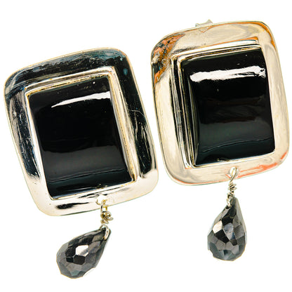 Black Onyx Earrings handcrafted by Ana Silver Co - EARR425729 - Photo 2