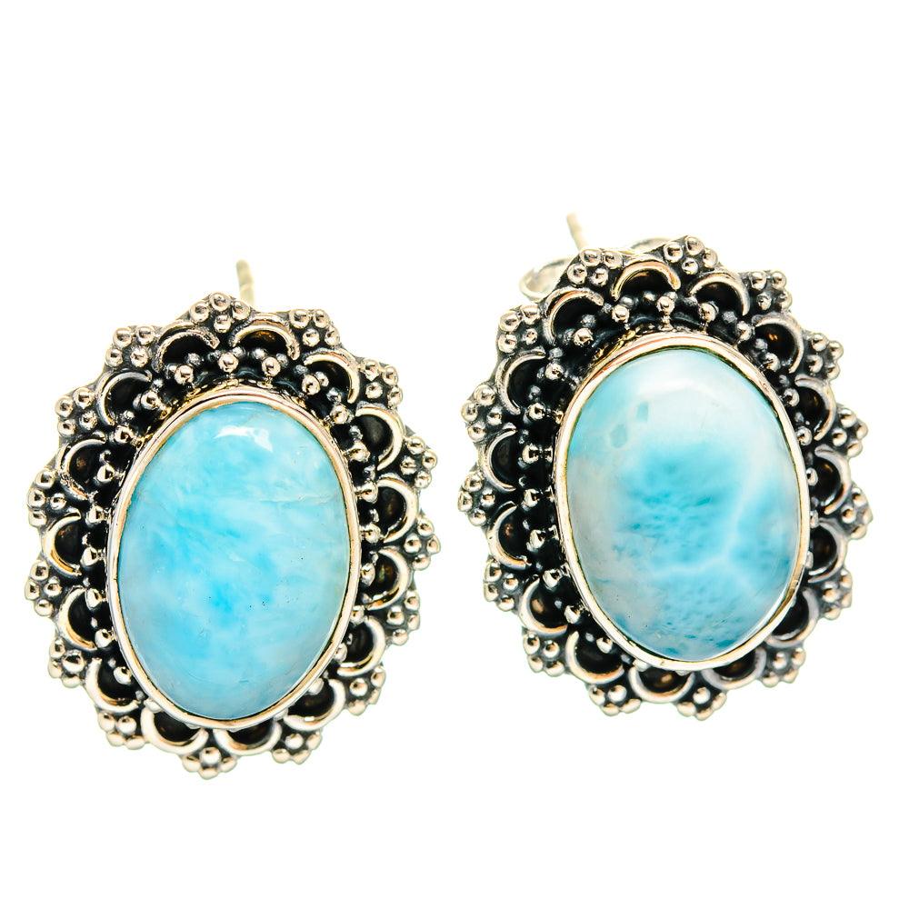Larimar Earrings handcrafted by Ana Silver Co - EARR425732 - Photo 2