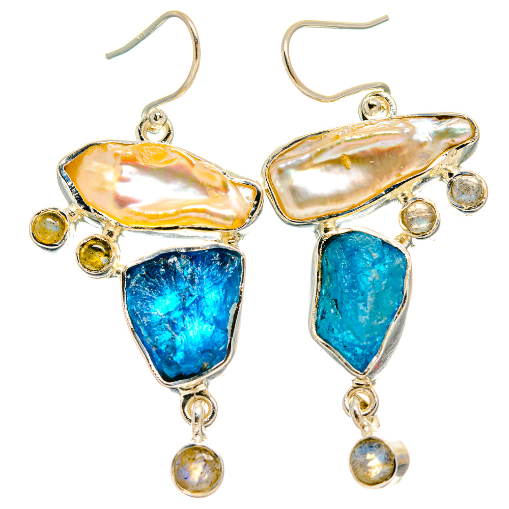 Apatite Earrings handcrafted by Ana Silver Co - EARR425733 - Photo 2