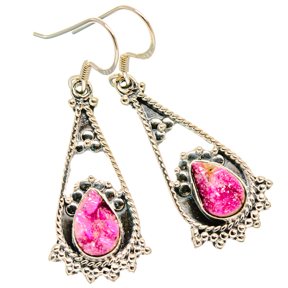 Thulite Earrings handcrafted by Ana Silver Co - EARR425754 - Photo 2