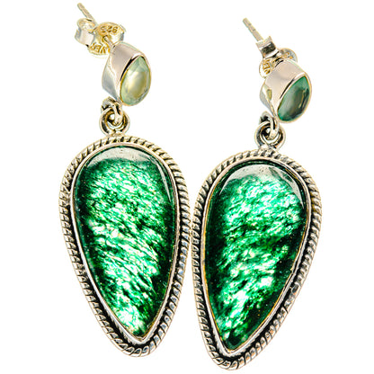Green Aventurine Earrings handcrafted by Ana Silver Co - EARR425755 - Photo 2