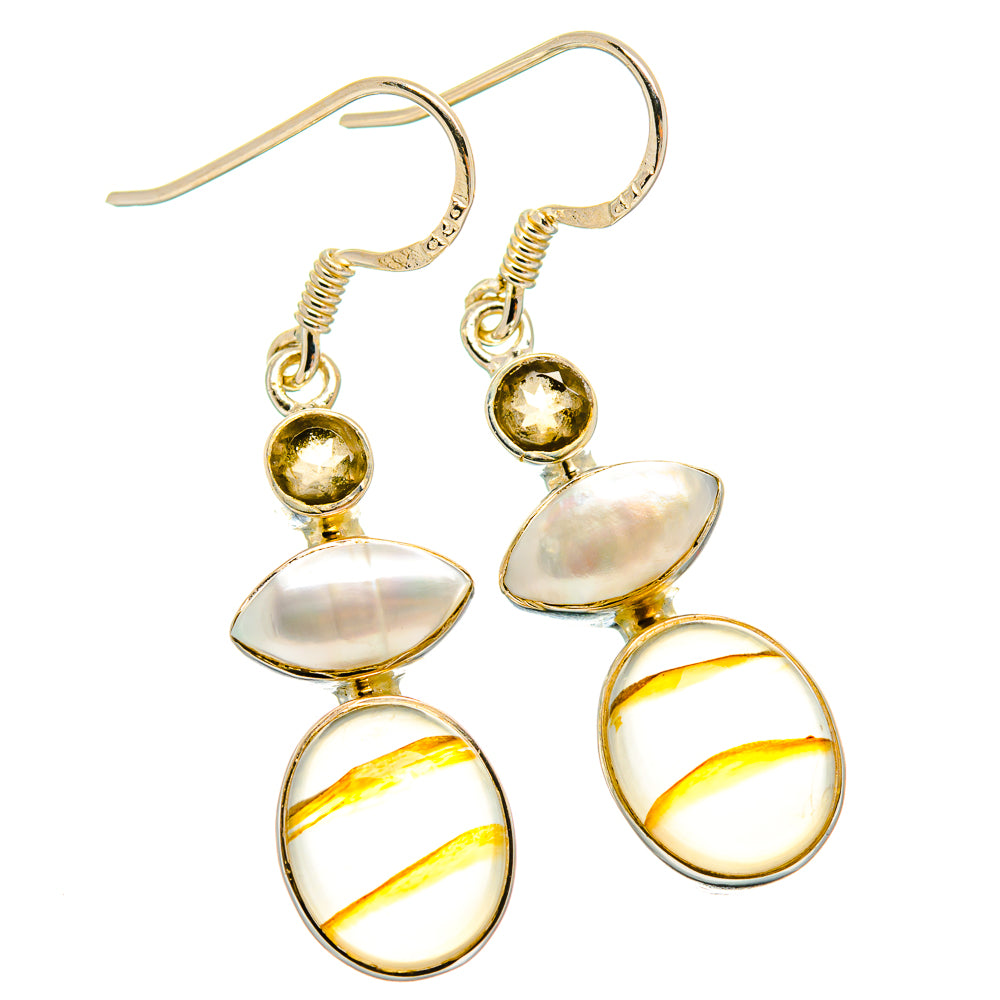 Montana Agate Earrings handcrafted by Ana Silver Co - EARR425763 - Photo 2