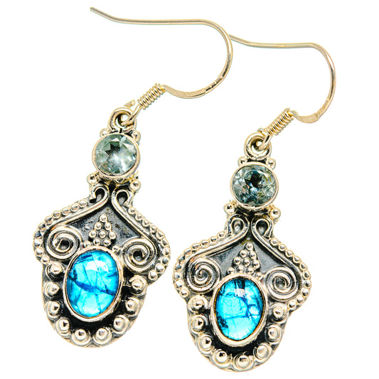 Blue Tourmaline Earrings handcrafted by Ana Silver Co - EARR425769 - Photo 2
