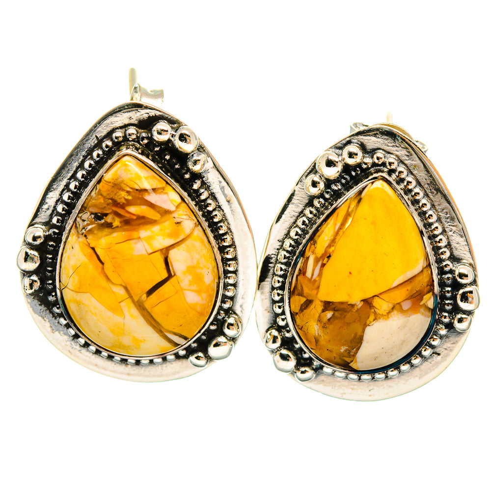 Brecciated Mookaite Earrings handcrafted by Ana Silver Co - EARR425770 - Photo 2