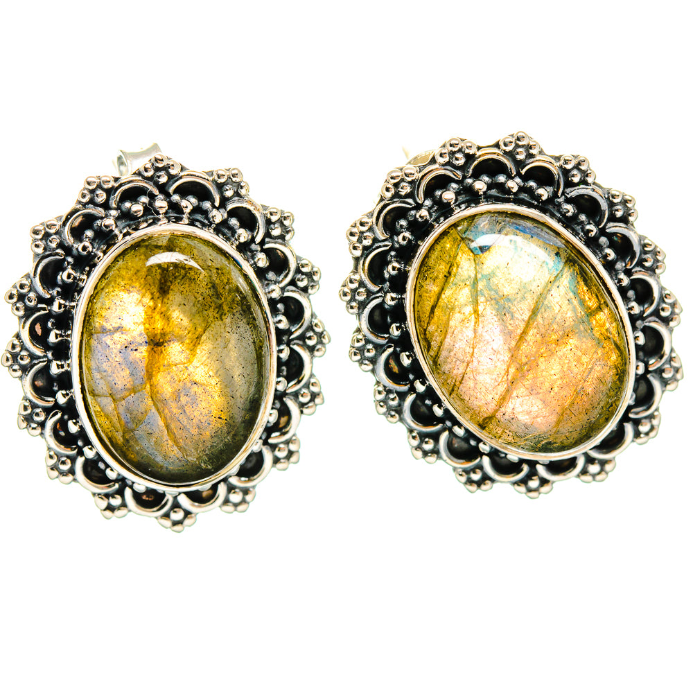 Labradorite Earrings handcrafted by Ana Silver Co - EARR425771 - Photo 2