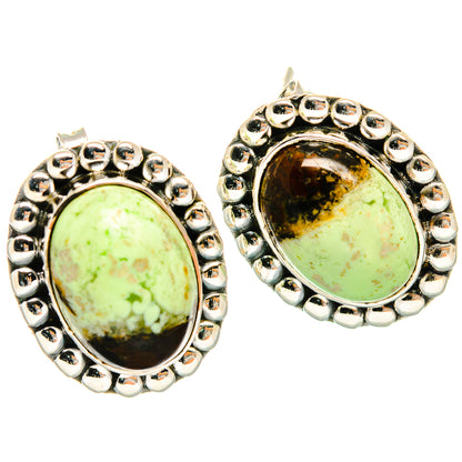 Lemon Chrysoprase Earrings handcrafted by Ana Silver Co - EARR425776 - Photo 2