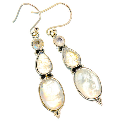 Rainbow Moonstone Earrings handcrafted by Ana Silver Co - EARR425777 - Photo 2