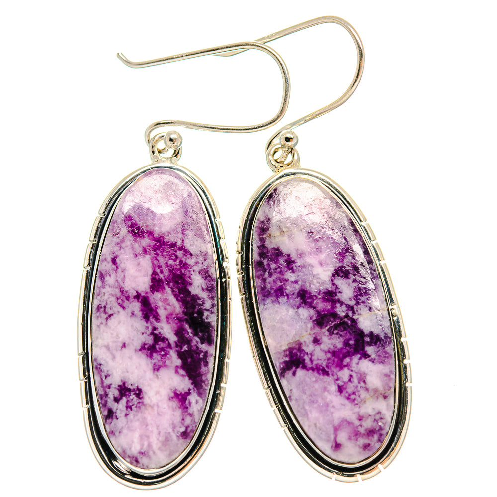 Charoite Earrings handcrafted by Ana Silver Co - EARR425778 - Photo 2