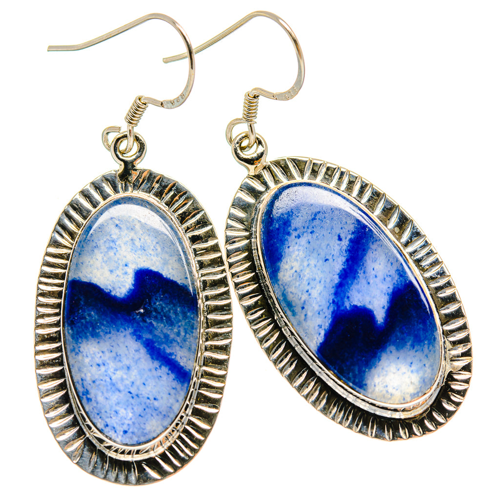 Sodalite Earrings handcrafted by Ana Silver Co - EARR425780 - Photo 2