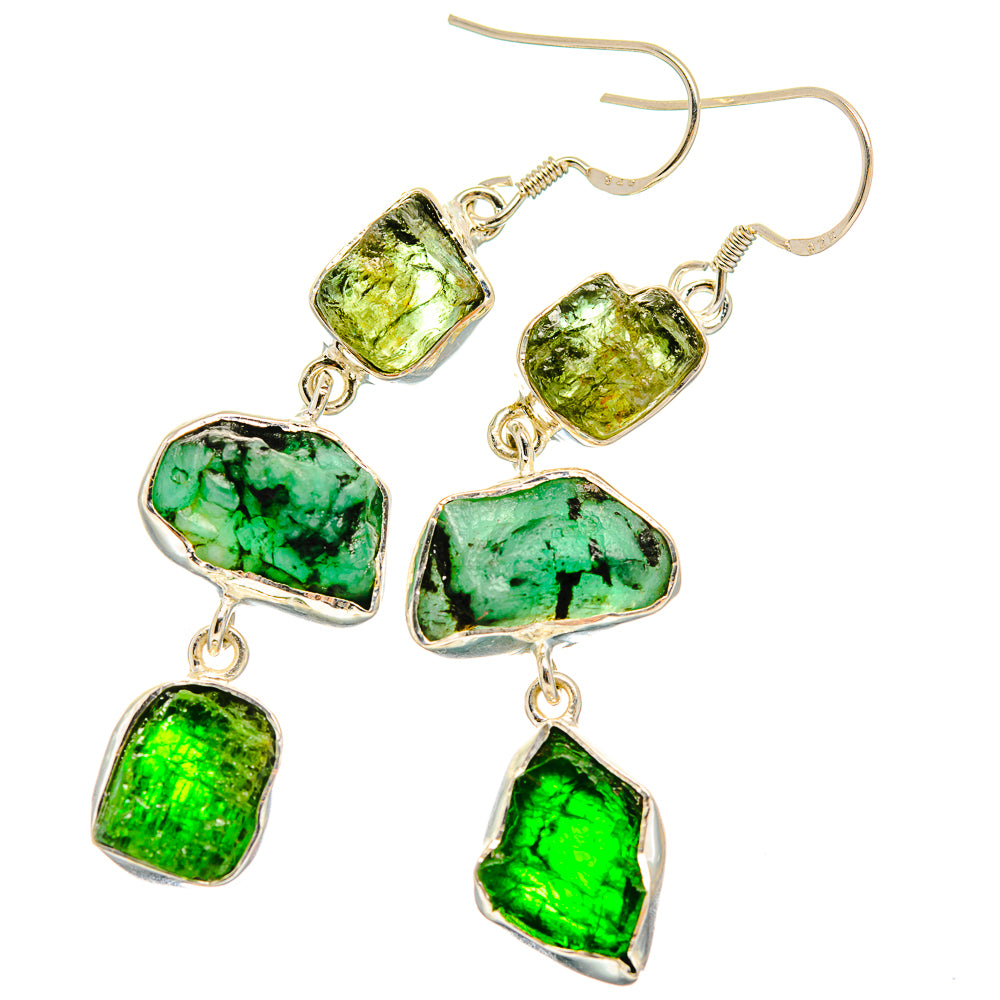 Chrome Diopside Earrings handcrafted by Ana Silver Co - EARR425783 - Photo 2