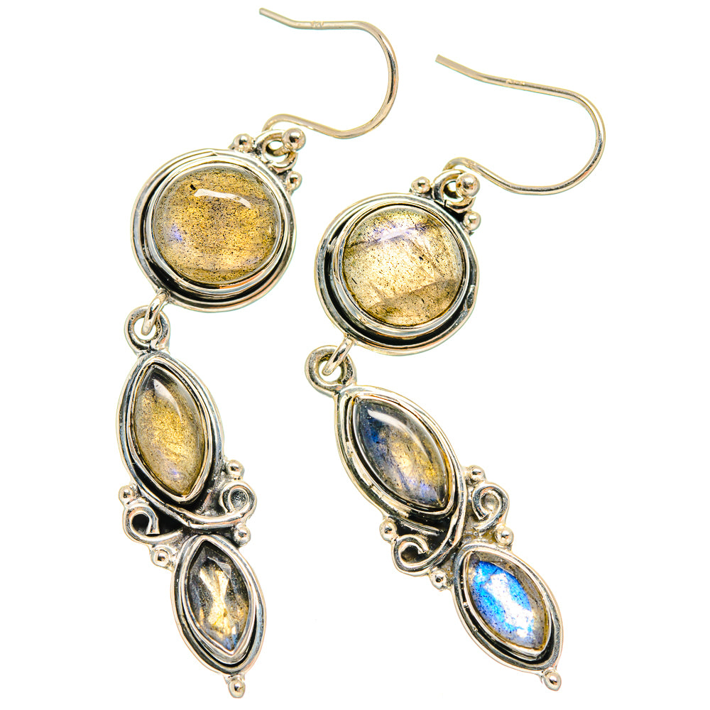 Labradorite Earrings handcrafted by Ana Silver Co - EARR425784 - Photo 2