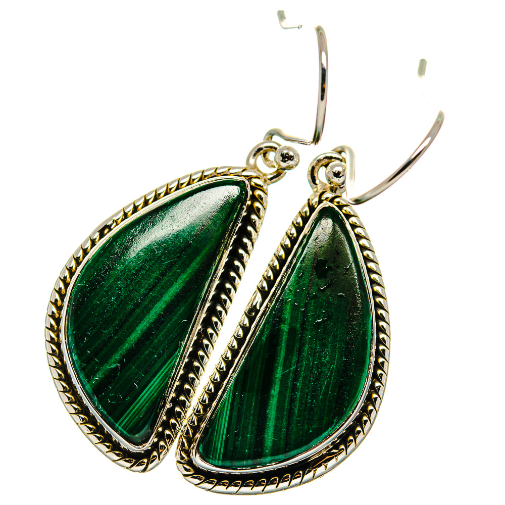 Malachite Earrings handcrafted by Ana Silver Co - EARR425788 - Photo 2