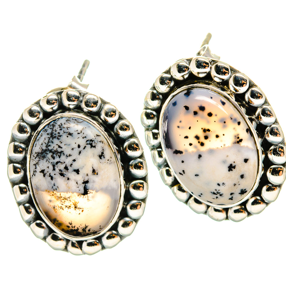 Dendritic Opal Earrings handcrafted by Ana Silver Co - EARR425791 - Photo 2
