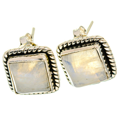 Rainbow Moonstone Earrings handcrafted by Ana Silver Co - EARR425793 - Photo 2