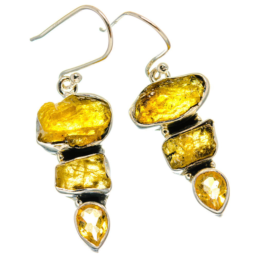 Citrine Earrings handcrafted by Ana Silver Co - EARR425796 - Photo 2