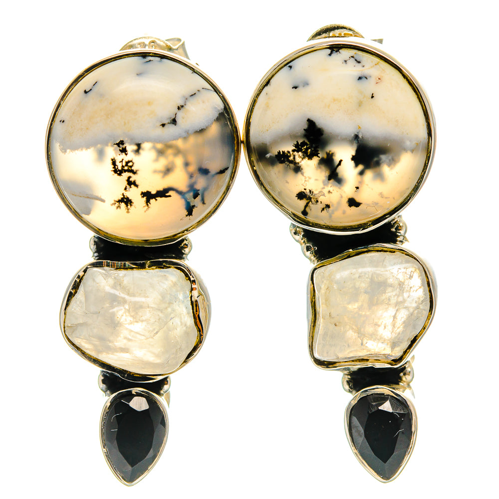 Dendritic Opal Earrings handcrafted by Ana Silver Co - EARR425801 - Photo 2