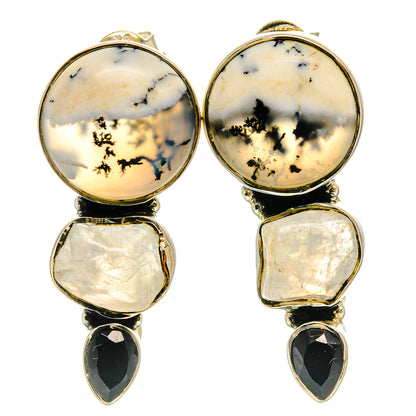 Dendritic Opal Earrings handcrafted by Ana Silver Co - EARR425801 - Photo 2