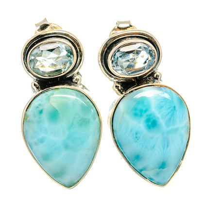 Larimar Earrings handcrafted by Ana Silver Co - EARR425803 - Photo 2