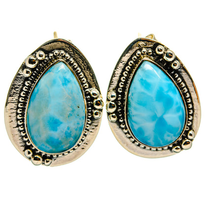 Larimar Earrings handcrafted by Ana Silver Co - EARR425805 - Photo 2