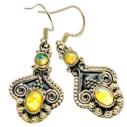 Ethiopian Opal Earrings handcrafted by Ana Silver Co - EARR425806 - Photo 2