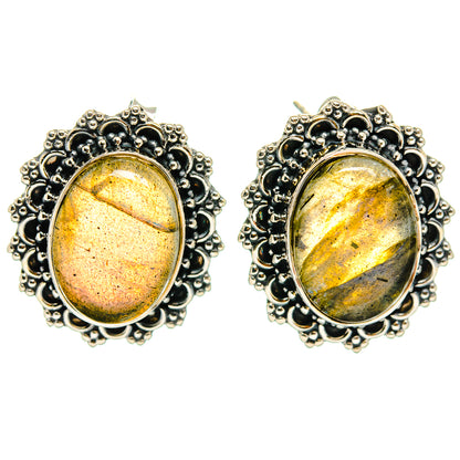 Labradorite Earrings handcrafted by Ana Silver Co - EARR425807 - Photo 2