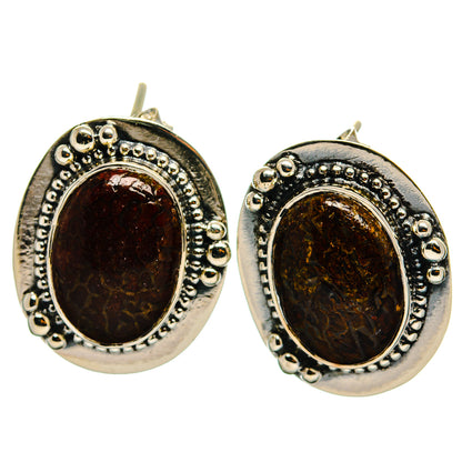 Dinosaur Bone Earrings handcrafted by Ana Silver Co - EARR425810 - Photo 2