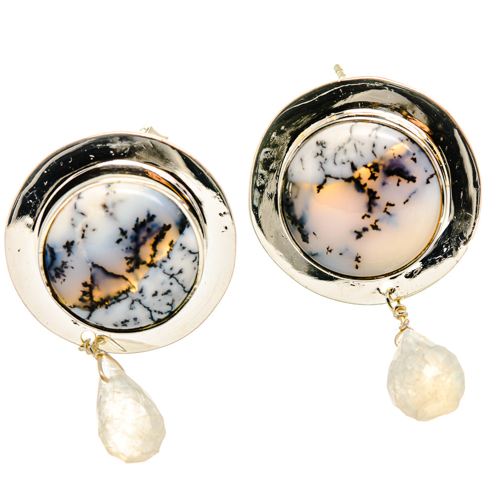 Dendritic Opal Earrings handcrafted by Ana Silver Co - EARR425811 - Photo 2
