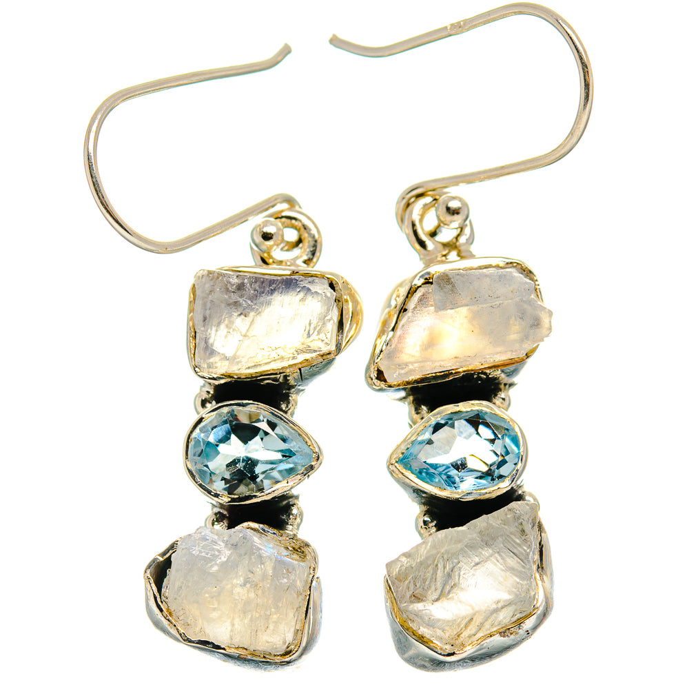 Rainbow Moonstone Earrings handcrafted by Ana Silver Co - EARR425812 - Photo 2