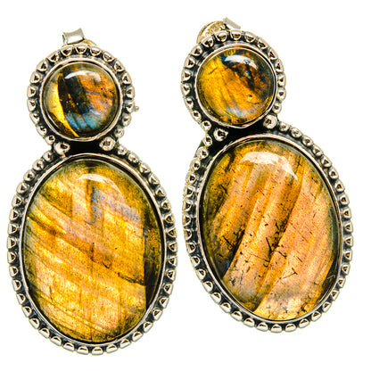 Labradorite Earrings handcrafted by Ana Silver Co - EARR425823 - Photo 2