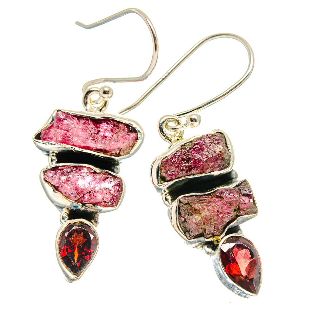 Pink Tourmaline Earrings handcrafted by Ana Silver Co - EARR425836 - Photo 2