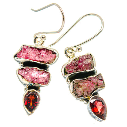 Pink Tourmaline Earrings handcrafted by Ana Silver Co - EARR425836 - Photo 2
