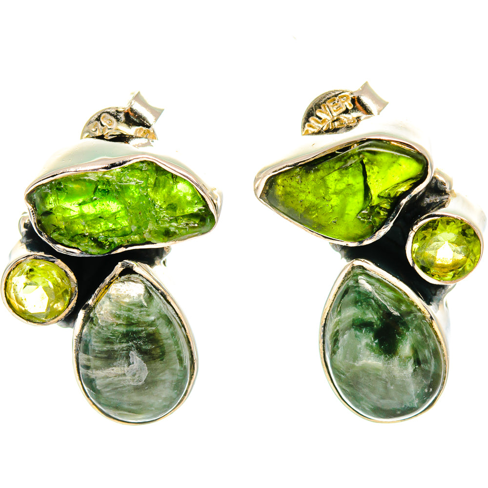 Seraphinite Earrings handcrafted by Ana Silver Co - EARR425843 - Photo 2
