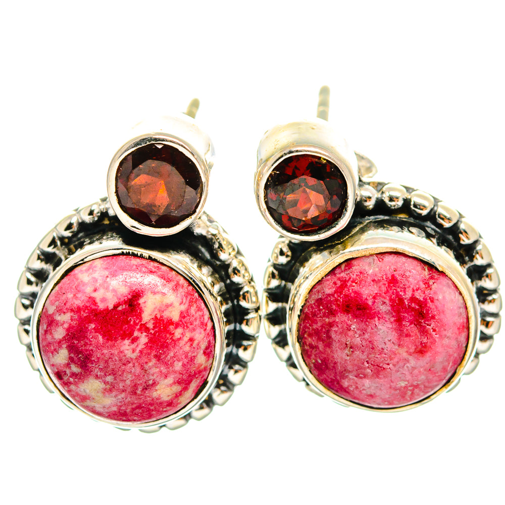Thulite Earrings handcrafted by Ana Silver Co - EARR425845 - Photo 2