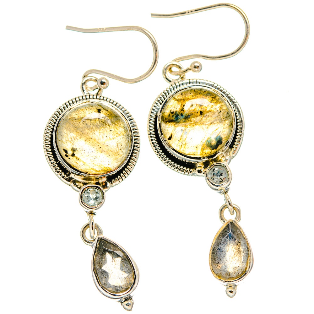 Labradorite Earrings handcrafted by Ana Silver Co - EARR425847 - Photo 2