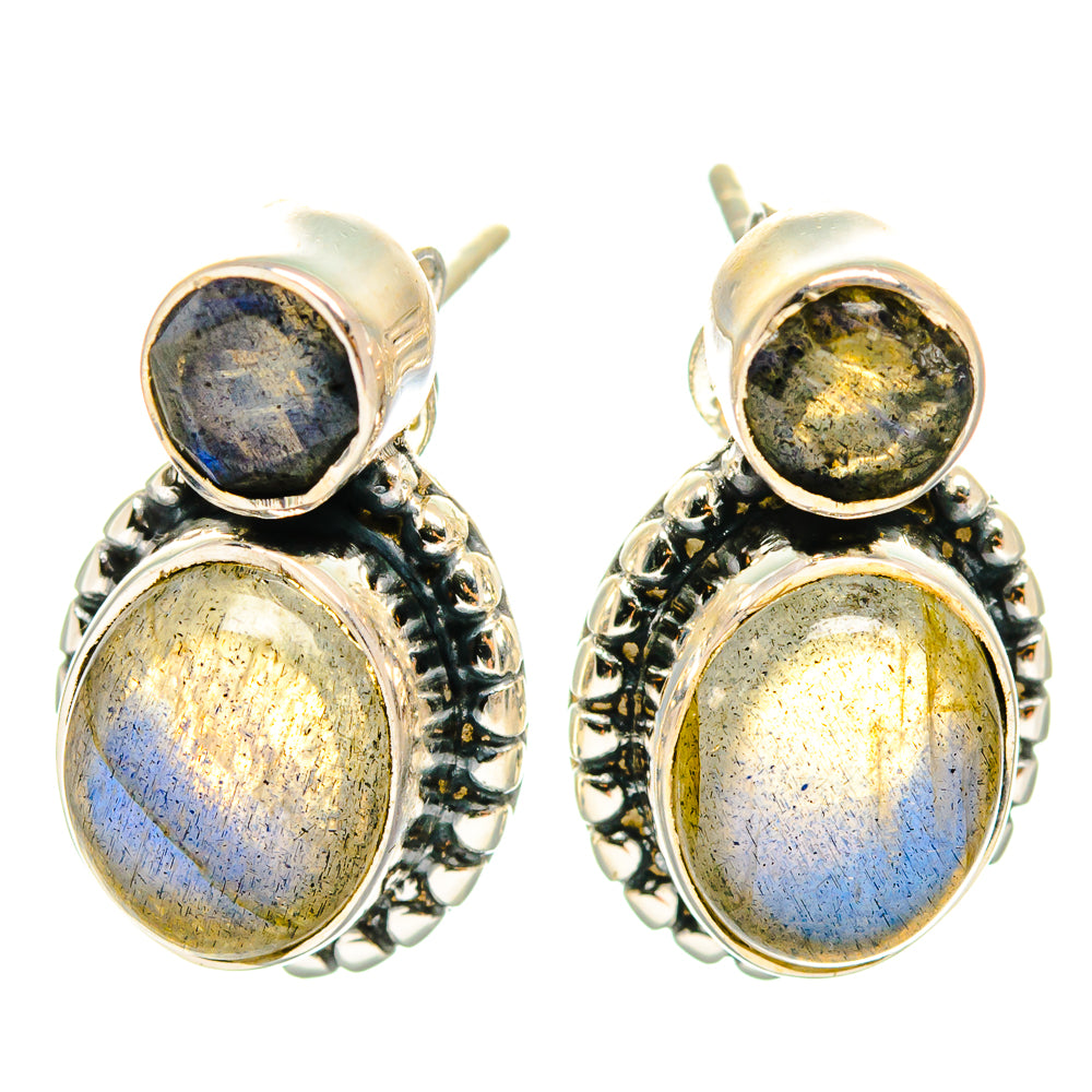 Labradorite Earrings handcrafted by Ana Silver Co - EARR425852 - Photo 2