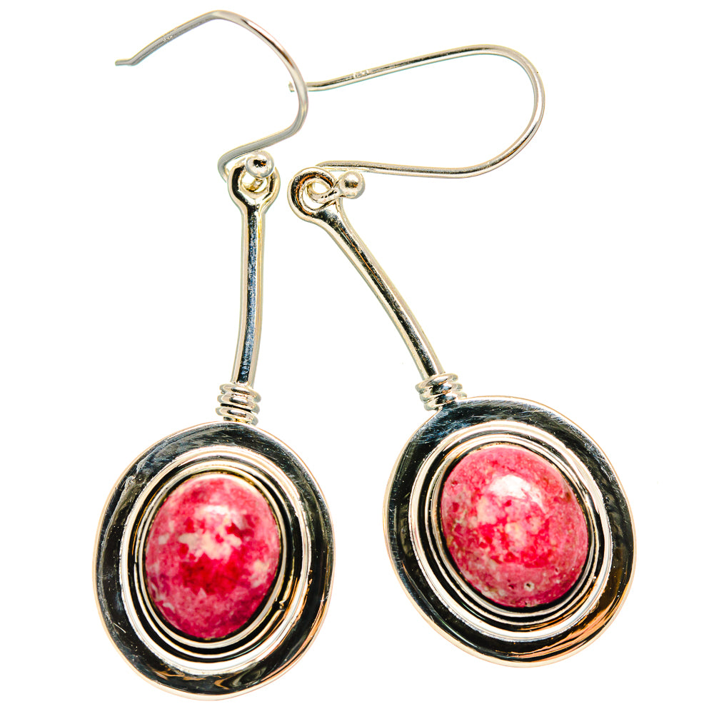 Thulite Earrings handcrafted by Ana Silver Co - EARR425862 - Photo 2