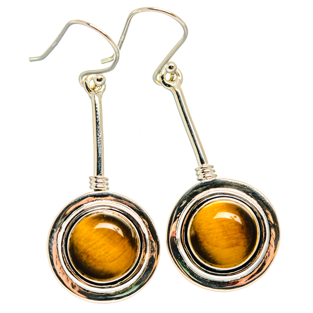 Tiger Eye Earrings handcrafted by Ana Silver Co - EARR425873 - Photo 2