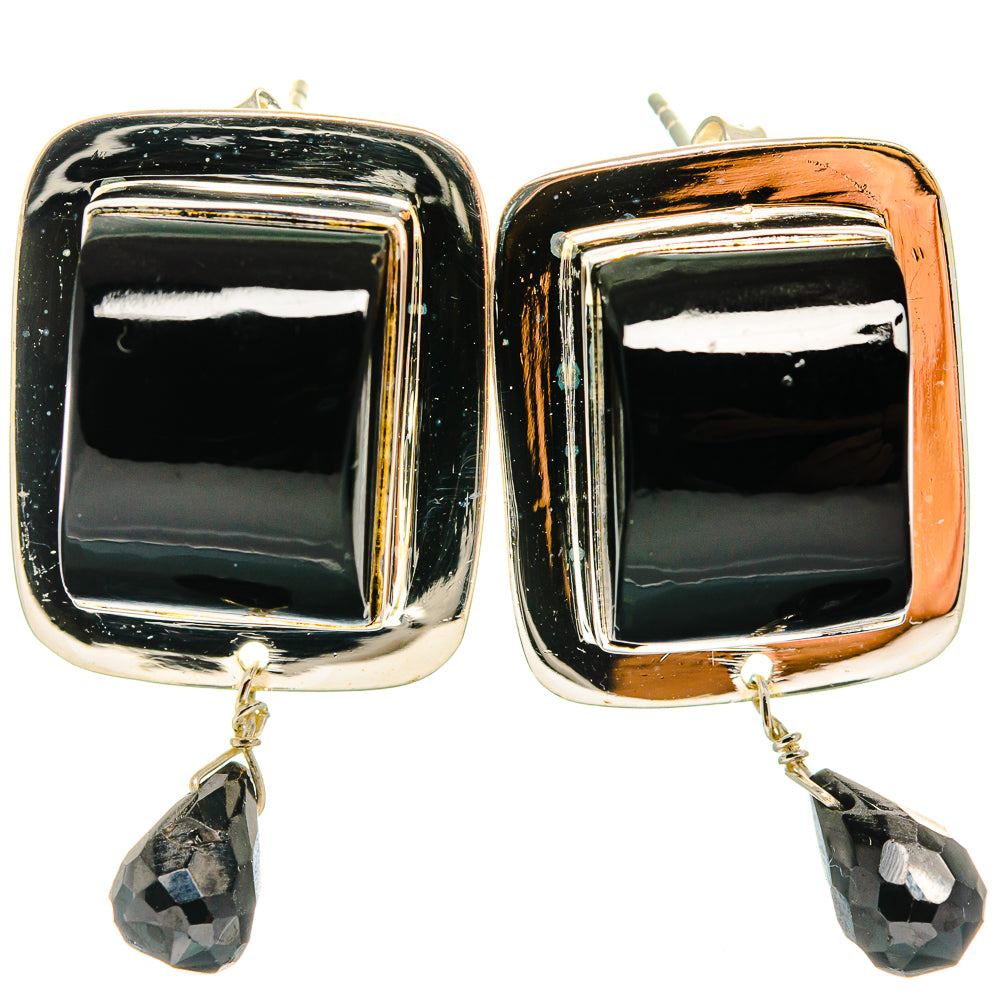 Black Onyx Earrings handcrafted by Ana Silver Co - EARR425876 - Photo 2