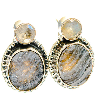 Desert Druzy Earrings handcrafted by Ana Silver Co - EARR425884 - Photo 2