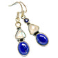 Lapis Lazuli Earrings handcrafted by Ana Silver Co - EARR425886 - Photo 2