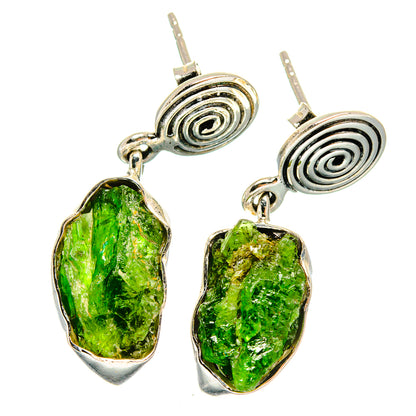 Chrome Diopside Earrings handcrafted by Ana Silver Co - EARR425887 - Photo 2